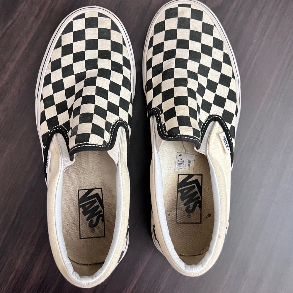 Vans Checkerboard Slip-On Sneakers • 8